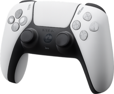 A white PlayStation controller