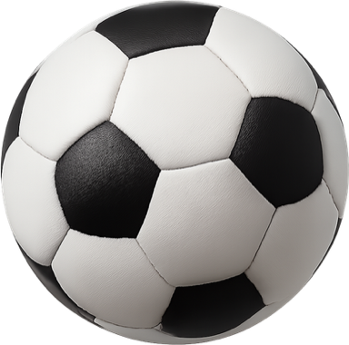 A black and white football